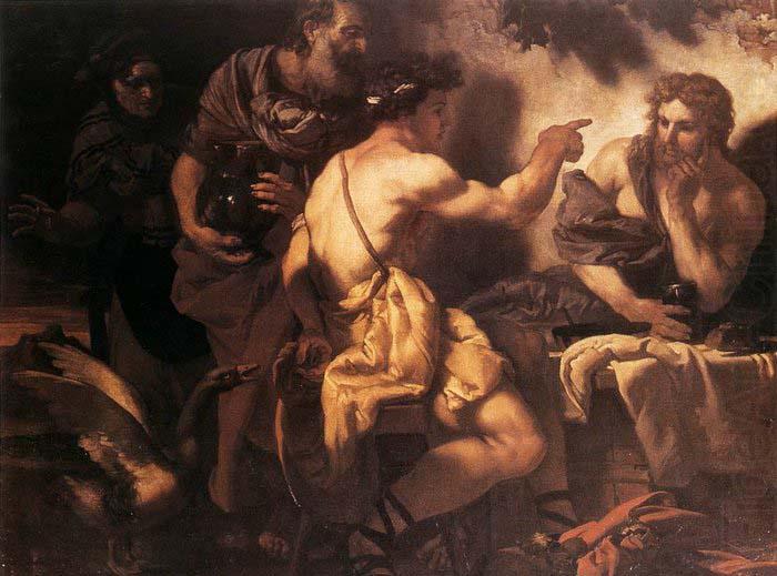 Johann Carl Loth Jupiter and Mercury at Philemon and Baucis before 1659 china oil painting image